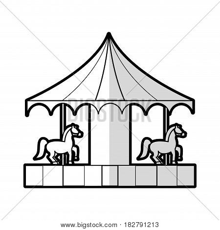 carrousel carnival or fair icon image vector illustration design