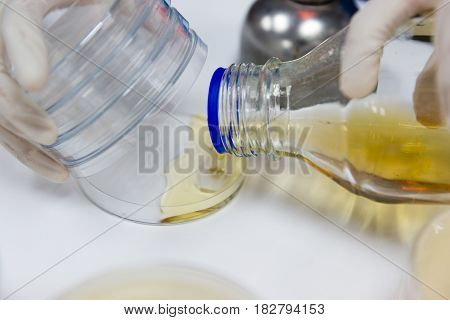 The Pour Plate method where in the sample is suspended in a petri dish
