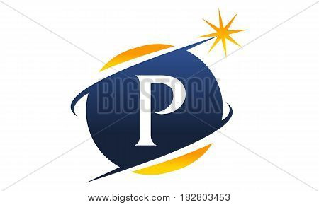 This vector describe about Swoosh Logo Letter P
