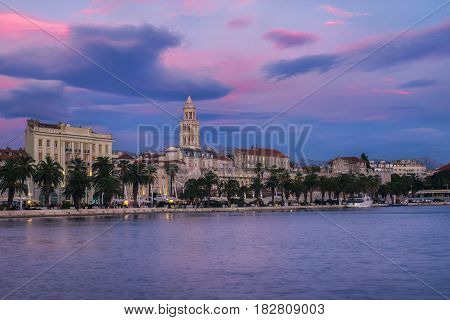 Sunset at the split's harbour - Croatia