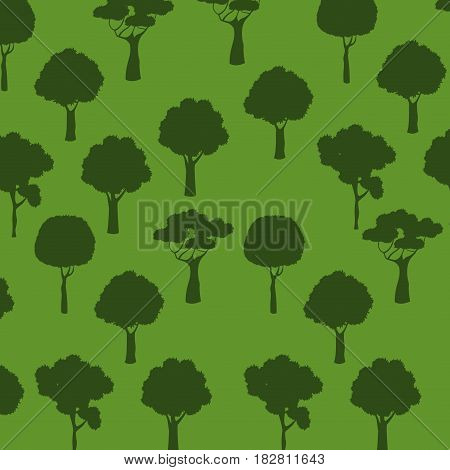 tree green plant semaless pattern vector illustration eps 10