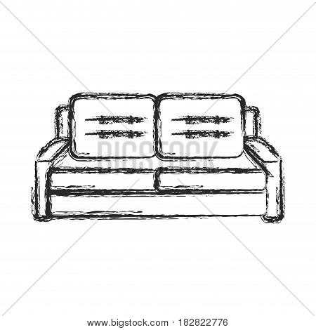 sofa furniture comfort sketch vector illustration eps 10