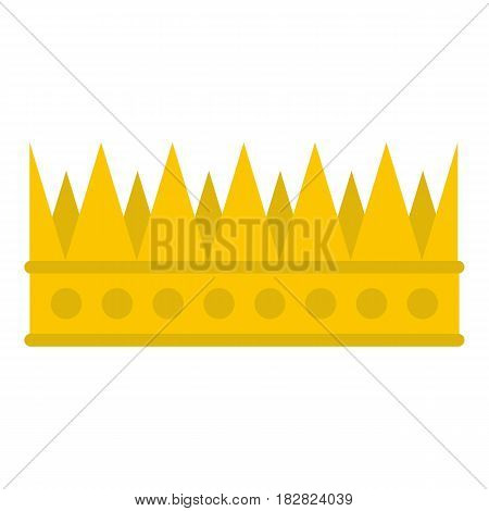 Regal crown icon flat isolated on white background vector illustration