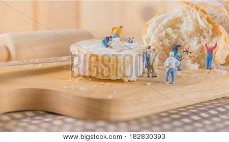 Mini Figure Dolls Baguette Bread .