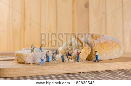 Mini Figure Dolls Baguette Bread .