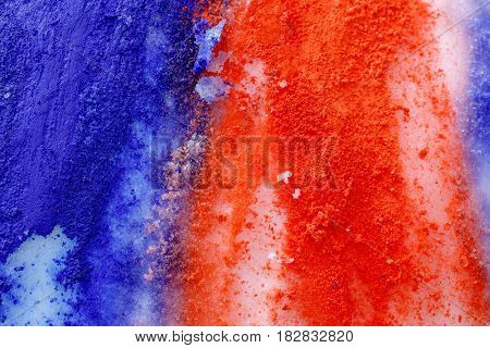 Beautiful Color Snow. Detail structure in snow