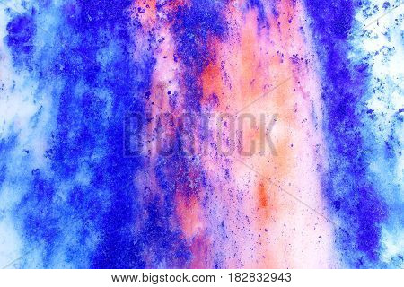 Beautiful Color Snow. Detail structure in snow