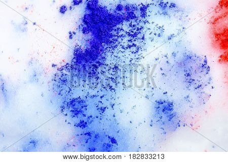 Beautiful Color Snow. Detail structure in snow