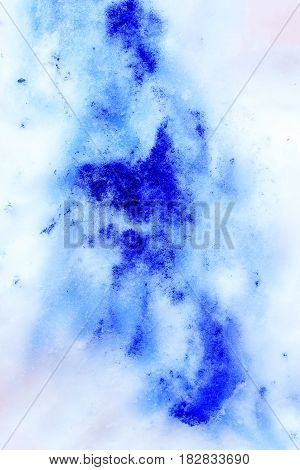 Beautiful Color Snow. Detail structure in snow