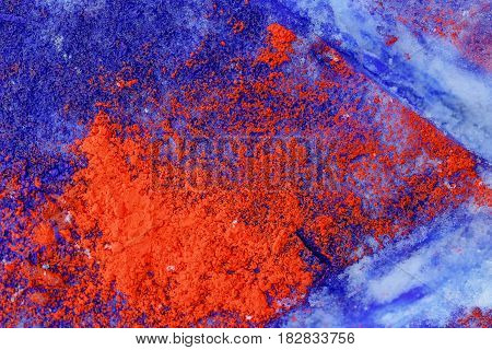 Beautiful Color Snow. Detail structure in snow
