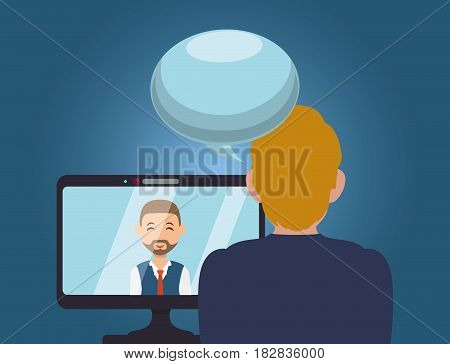 Digital communication technology icon vector illustration graphic design