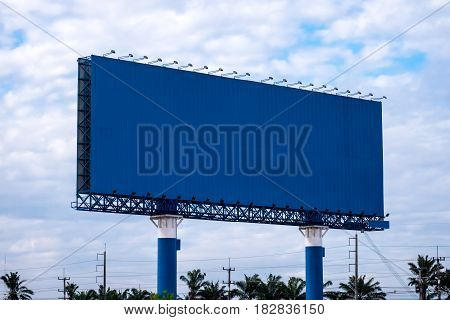 Blank Billboard giant eyecatcher at street for advertising