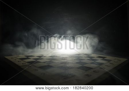 Chess Board Game Concept Of Business Ideas And Competition And Strategy Ideas Concep. Chess Figures