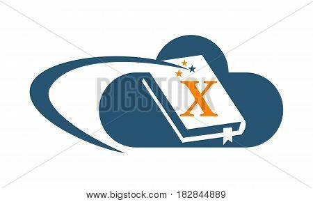 This vector describe about Cloud Ebook Solutions Initial X