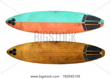 Vintage surfboard isolated on white - Retro styles 60's