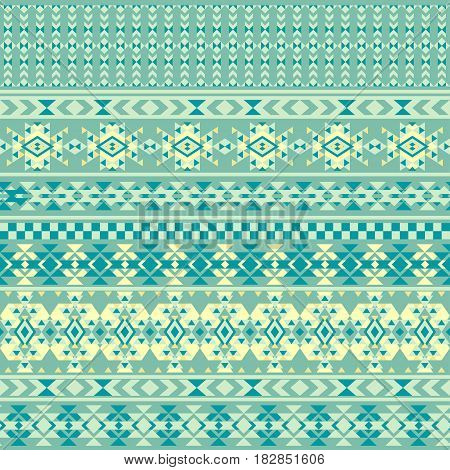 Ethnic seamless pattern with triangle and abstract geometric ornament. Tribal background texture. Native american navajo aztec pattern. Vector illustration hipster background.