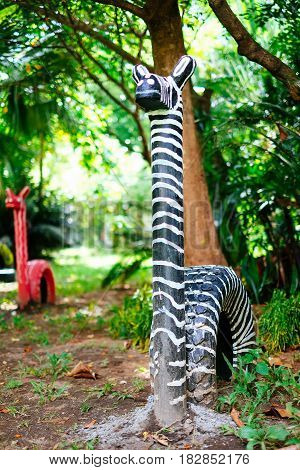 Small animal statue in the children's playground