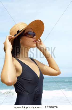 Vrouw en hoed