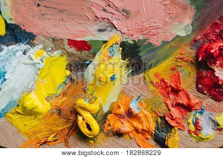 Abstract colourfull acrylic oil hand painted background.