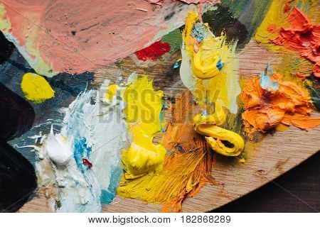 Abstract colourfull acrylic oil hand painted background.