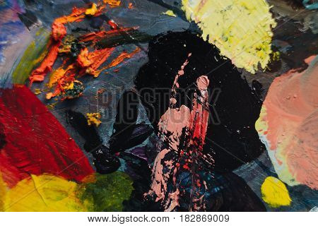 Abstract colourfull acrylic oil hand painted background.