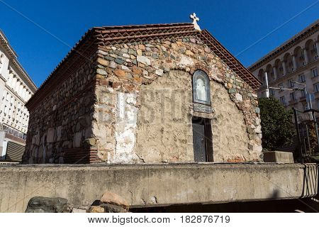 SOFIA, BULGARIA - APRIL 1, 2017: Amazing view of St. Petka Church in Sofia, Bulgaria