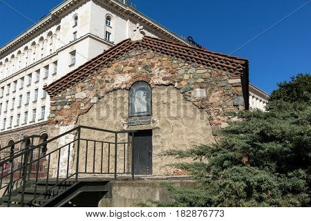 SOFIA, BULGARIA - APRIL 1, 2017: Amazing view of St. Petka Church in Sofia, Bulgaria