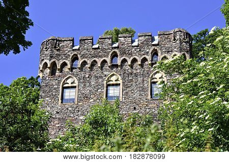 Burg Rheinstein in Germany on a clear day