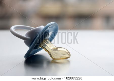 Baby blue dummy silicone and plastic object