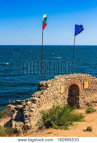 Northen Tower With Entrance To The Fortress Of Sozopol.