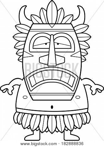 Sad Cartoon Witch Doctor