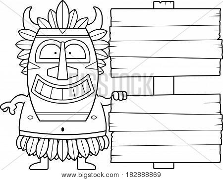 Cartoon Witch Doctor Sign