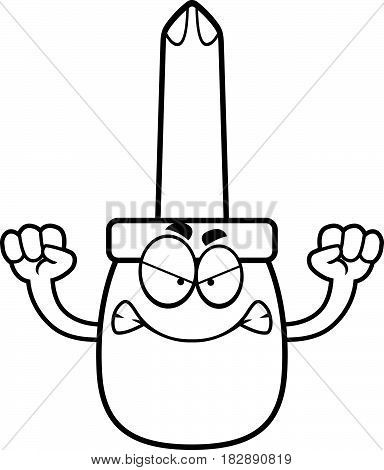 Angry Cartoon Screwdriver