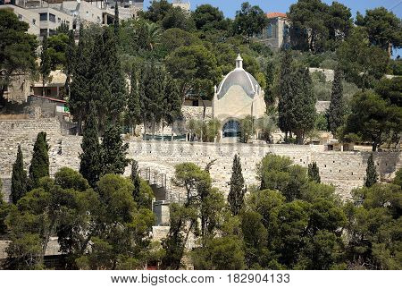 Kidron Valley And Mount Of Olives