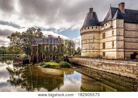 The castle chateau de l'Islette, France. This Renaissance castle is located in the Loire Valley, was built in the 16th century and is a tourist attraction.
