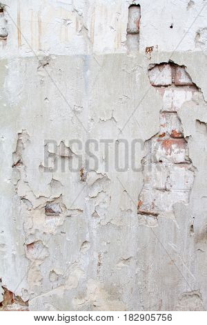 Vintage Background Texture Old Masonry Stone Bricks On The Ancient Cement With Cracks