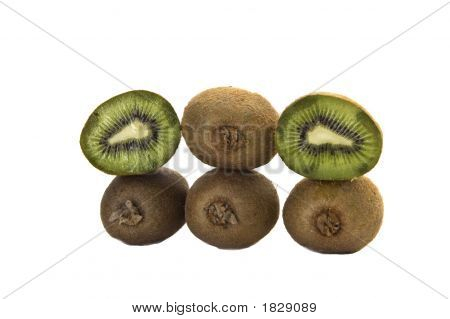 Kiwi Fruit Showing Slice