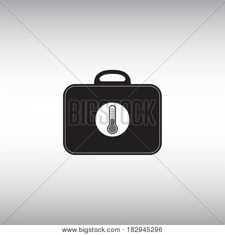 Thermo bag flat vector icon. Temperature stable package isolated vector sign.