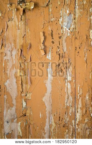 textured background of old wood and old paint of different colors