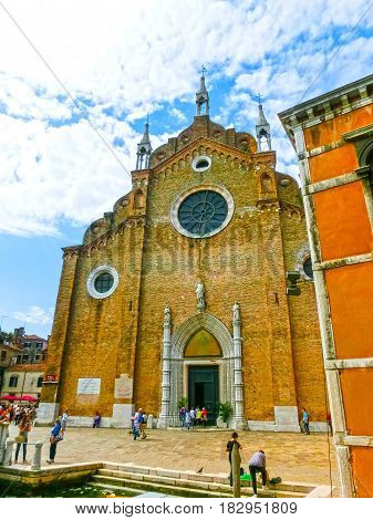 Venice, Italy - May 01, 2014: Church of Santa Maria Gloriosa dei Frari, Venice