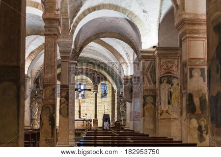 Crucifix In Lower Church Of Chiesa Di San Fermo