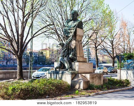 Monument Of Carlo Montanari In Verona City