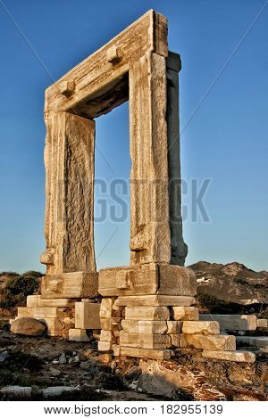 Naxos Cyclades Door of the Temple of Apollon