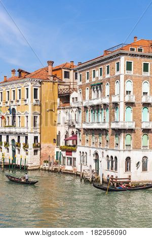View Of Boats In Grand Canal In Venice City