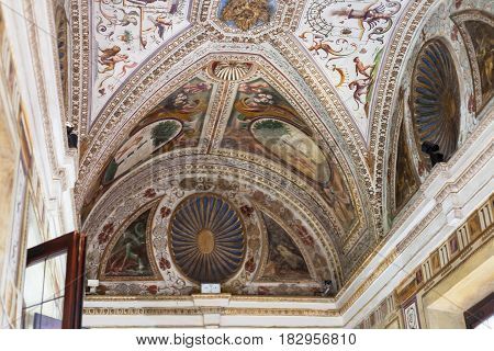 Decorative Ceiling In Ducal Palace Museum