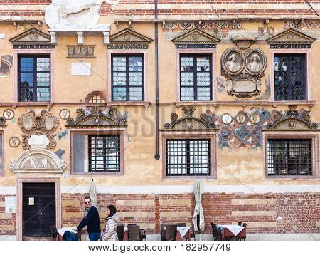 People Near Medieval Palazzo Della Ragione
