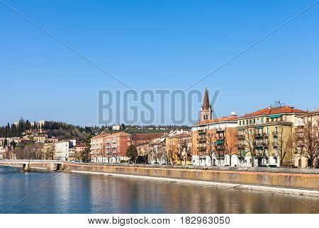Verona City In Sunny Spring Day