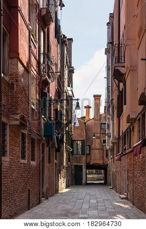 Street On Campo Dei Frari In Venice City