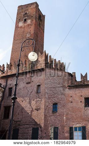 View Of Torre Della Gabbia From Piazza Sordello