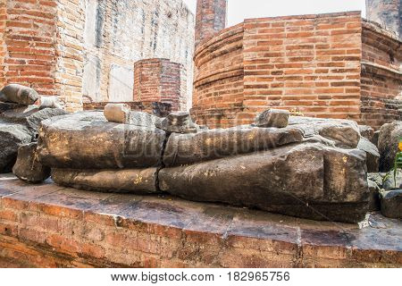 A part of Buddha statue at Wat Mahaeyong.